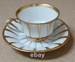 Furstenberg Grecque Athena Gold Germany 4 Sets Demitasse Cups & Saucers Mint