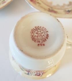 GOLD CASTLE China HOSTESS Demitasse Tea Set 8 Cups Saucers +Mini Tea Pot Japan