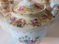 GOLD CASTLE China HOSTESS Demitasse Tea Set 8 Cups Saucers +Mini Tea Pot Japan