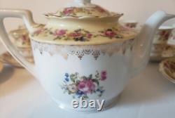 GOLD CASTLE China HOSTESS Demitasse Tea Set 8 Cups Saucers +Mini Tea Pot Japan
