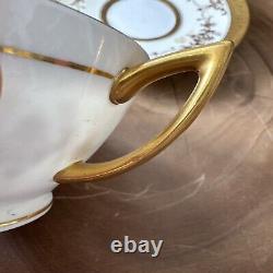 GORGEOUS! Gilded MINTON Riverton Cup & Saucer ca. 1926 22k Gold Encrusted WOW
