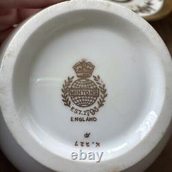 GORGEOUS! Gilded MINTON Riverton Cup & Saucer ca. 1926 22k Gold Encrusted WOW