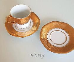 Genuine PIPATANA BENJARONG 18K Porcelain Espresso Coffee Cup Saucers Plates Thai