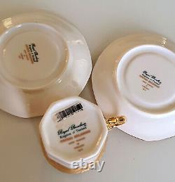 Genuine PIPATANA BENJARONG 18K Porcelain Espresso Coffee Cup Saucers Plates Thai