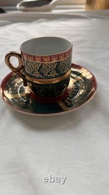 Genuine Vintage Royal Vienna Cup & Saucers porcelain. Rare very Fine detail