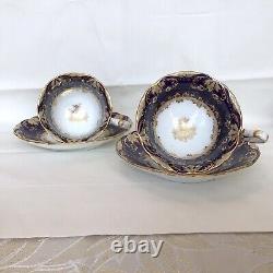Georgian C1800-1820 English Coalport Tea & Coffee Set 4 Pieces, Pattern No 4796#