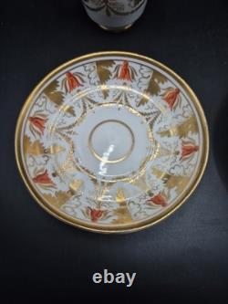 Georgian Pair Regency c1815 Possibly Spode Porcelain Cups & Saucers