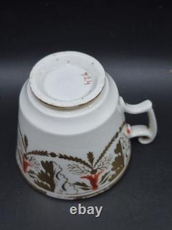 Georgian Pair Regency c1815 Possibly Spode Porcelain Cups & Saucers