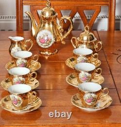 Gold Lustre Winterling Marktleuthen Bavaria Coffee Pot Set Cups/Saucers Creamer