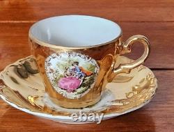 Gold Lustre Winterling Marktleuthen Bavaria Coffee Pot Set Cups/Saucers Creamer