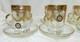 Gold Turkish Tea Glass Set 6 Cups & Saucers Italian Inspired Crystal Newithold