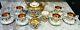 Gold White Capodimonte 15 Pc Teaset Teapot Creamer Sugar Bowl Cups & Saucers