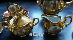 Gold teaset great condition collectors Item teapot sugar bowl jug cups saucers