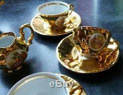 Gold teaset great condition collectors Item teapot sugar bowl jug cups saucers