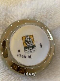 Gray's Pottery Stoke on Trent MCM Gold Gilt White Polka Dot Set