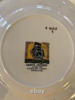 Gray's Pottery Stoke on Trent MCM Gold Gilt White Polka Dot Set