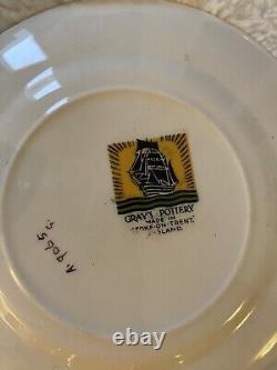 Gray's Pottery Stoke on Trent MCM Gold Gilt White Polka Dot Set