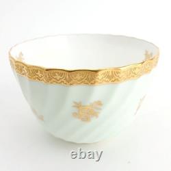 H5063 (Mint Green) by Minton Bone China Set of 10 Cups & Saucers Gold Encrusted