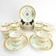 H5063 (mint Green) By Minton Set Of 10 Demitasse Cups & Saucers Gold Encrusted