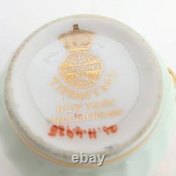 H5063 (Mint Green) by Minton Set of 10 Demitasse Cups & Saucers Gold Encrusted