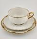Haviland/limoges Ranson, Gold Trim Set Of Six Cups, Saucers, Bread Plates