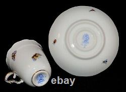 HEREND Rothschild Bird withJEWELRY HTF Trembleuse Cup & Saucer #713 RO / MOTIF 6