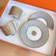 Hermes Mosaique Au 24 Gold Pair Of Tea Cups & Saucers 26016p Brand Nib