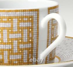 HERMES Porcelain Cup Saucer Mosaique Tableware Dish Plate Ornament 1026016P New
