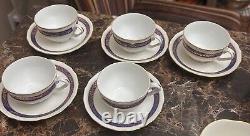 H & C Czechoslovakia Sygnatura Antique Espersso Cups Saucers Gold Trim Set of 5