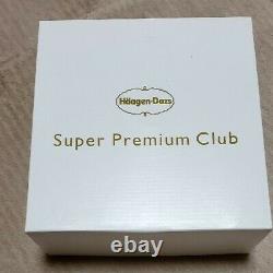 Haagen-Dazs Porcelain Cup & Gold Spoon Set Super Premium Club