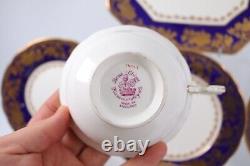 Hammersley China Tea Set Bone 10pc Part Cup Saucer Side Sandwich Plate 1414