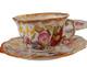 Hammersley Queen Anne 22k Gold Bone China Tea Set 3 Trios Cups Saucers + 2 Extra