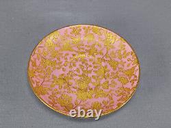 Hammersley Raised Gold Floral Pompadour Pink Tea Cup & Saucer Circa 1887-1912 B