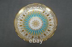 Hammersley Turquoise Enamel & Gold Bone China Tea Cup & Saucer Circa 1887-1912