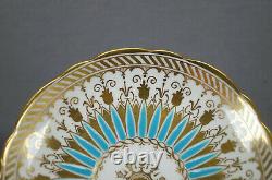 Hammersley Turquoise Enamel & Gold Bone China Tea Cup & Saucer Circa 1887-1912