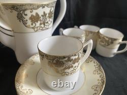 Hand Painted With 24k Gold Meito China Tea Set, Made In Japan