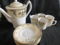 Hand Painted With 24k Gold Meito China Tea Set, Made In Japan