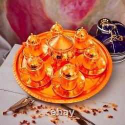 Handmade Turkish Copper Coffee Set, Espresso Cups, 26 Pcs Set, Coffee cup
