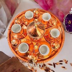 Handmade Turkish Copper Coffee Set, Espresso Cups, 26 Pcs Set, Coffee cup