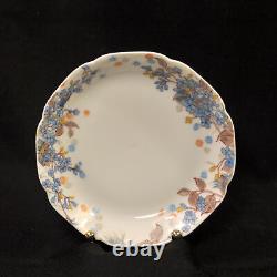 Haviland 2 Cups & Saucers Blue Florals withGold Handle Pompadour 14 Mold 1889-1896