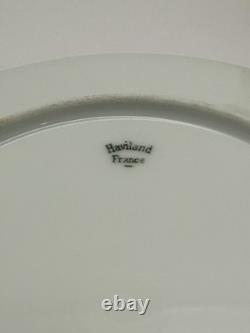 Haviland France 18pc Tea Set Green & Gold Deco Cups Saucers Dessert Plates