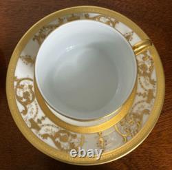 Haviland Limoges Collection Prestige Imperator 24K Gold Cups & Saucers 4 Sets