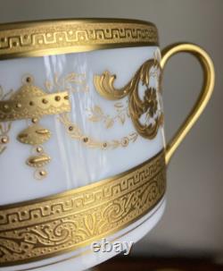 Haviland Limoges Collection Prestige Imperator 24K Gold Cups & Saucers 4 Sets