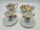 Haviland Limoges Creamer/sugar Bowl, Gold Pink Roses Demitasse Cups/saucers