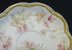 Haviland Limoges France Schleiger 91a Chocolate 6 Cups and Saucers -Double Gold