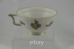 Haviland Limoges Nymph Scalloped Edge Double Gold Trim Dresden 4 Cups Saucers