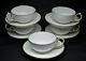 Haviland Limoges Set Of 5 Tea Cups & Saucers Fancy Handles 1870's Double Gilding