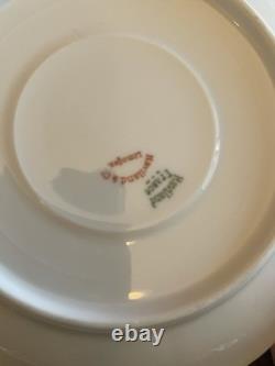 Haviland Limoges White & Gold Cups & Saucers Schleiger 216 Set Of 5 France