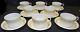 Haviland Marquise Set Of 8 Cups & Saucers Gold Florentine