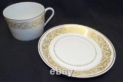 Haviland Marquise Set of 8 Cups & Saucers Gold Florentine